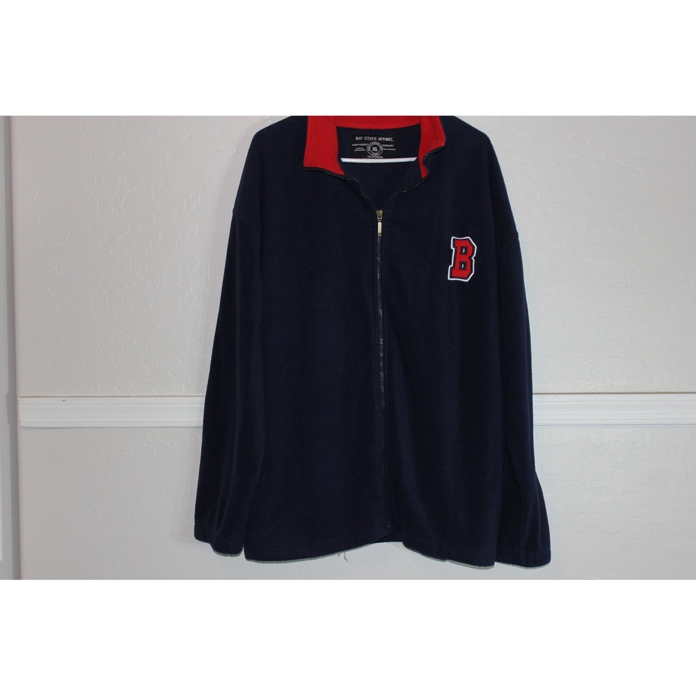 Bay State Apparel Boston Red Socks Letterman Fleece Jacket XL